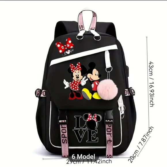 New Mickey & Minnie Mouse Back Pack - Picture 2 of 2